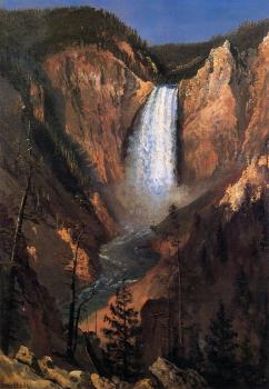 Albert Bierstadt : Lower Yellowstone Falls